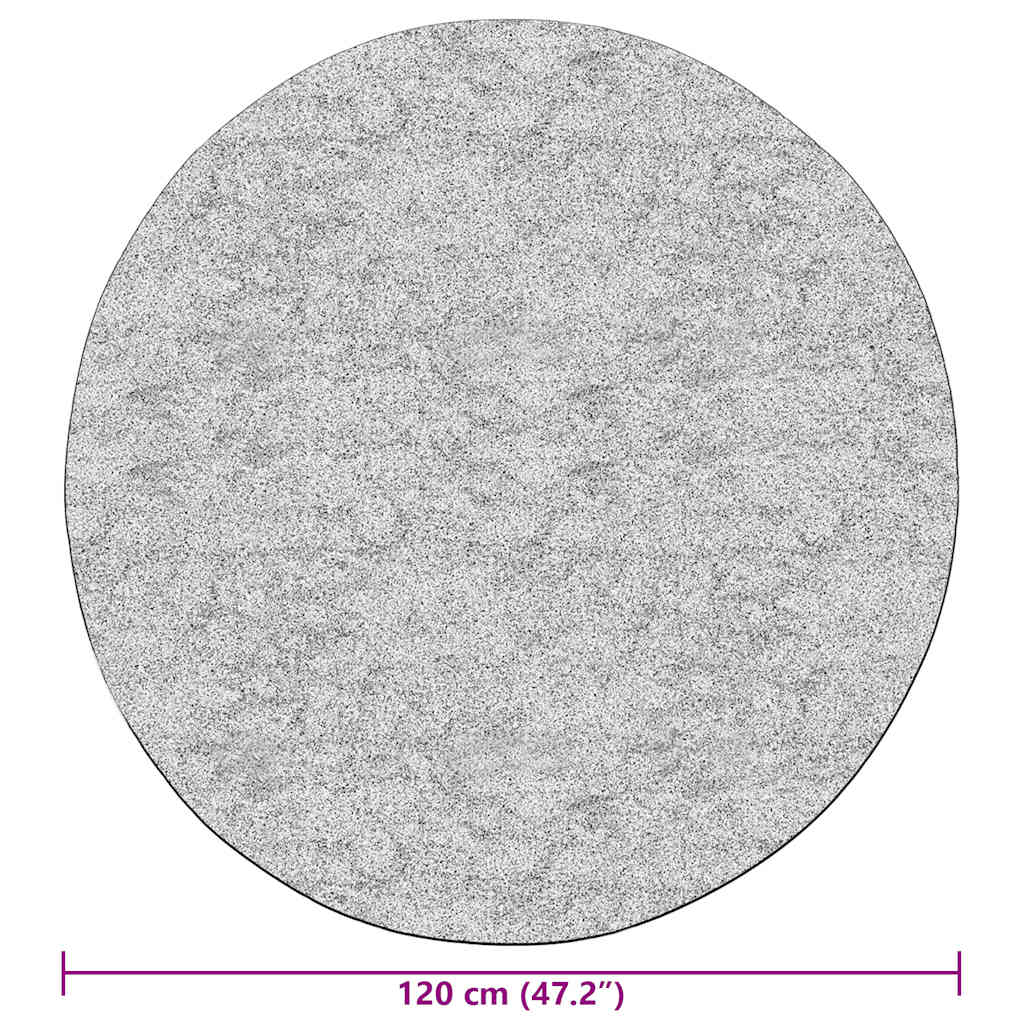 Tappeto Lavabile φ120 cm Nero e Bianco Antiscivolo - homemem39