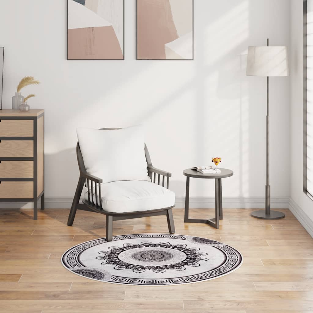 Tappeto Lavabile φ120 cm Multicolore Antiscivolo