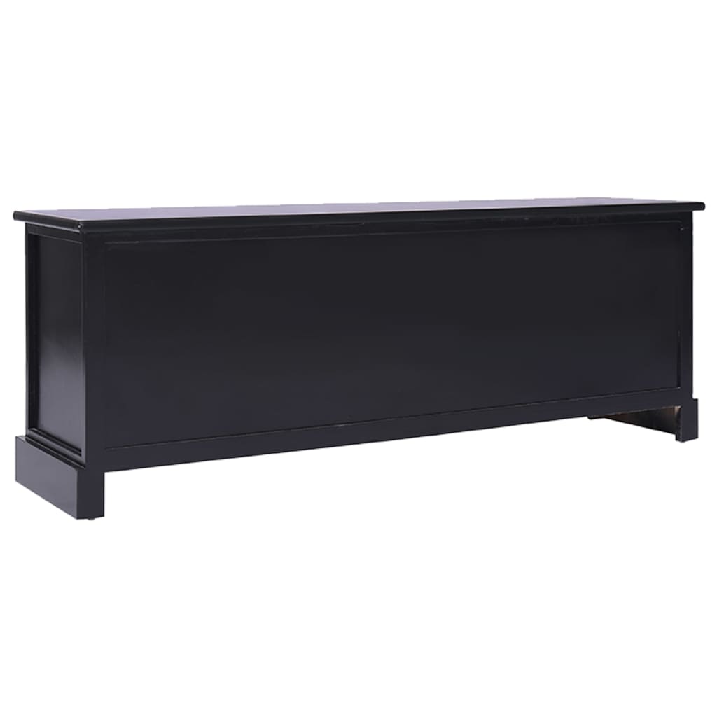 Mobile Porta TV Nero 108x30x40 cm in Legno di Paulownia - homemem39
