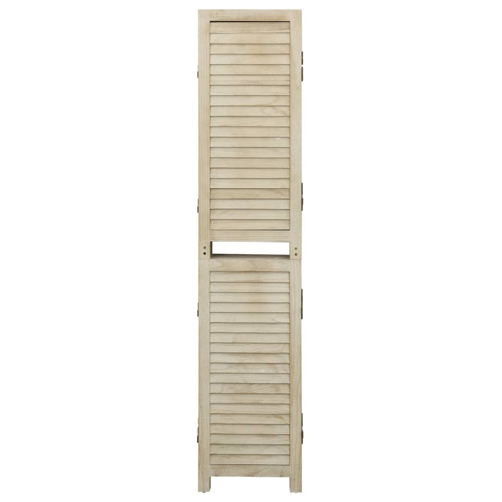 Divisorio a 4 Pannelli 140 x 165 cm Legno Massello di Paulownia - homemem39
