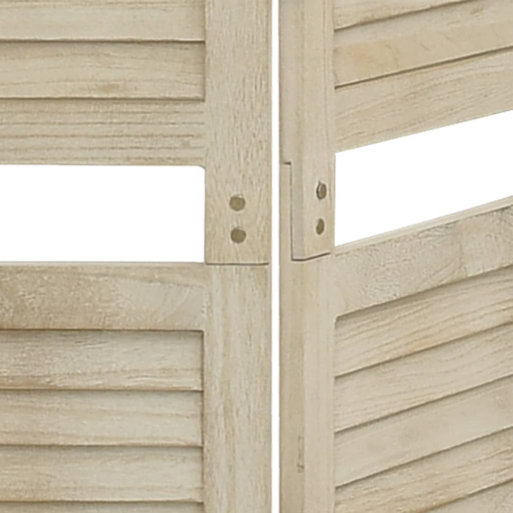 Divisorio a 4 Pannelli 140 x 165 cm Legno Massello di Paulownia - homemem39