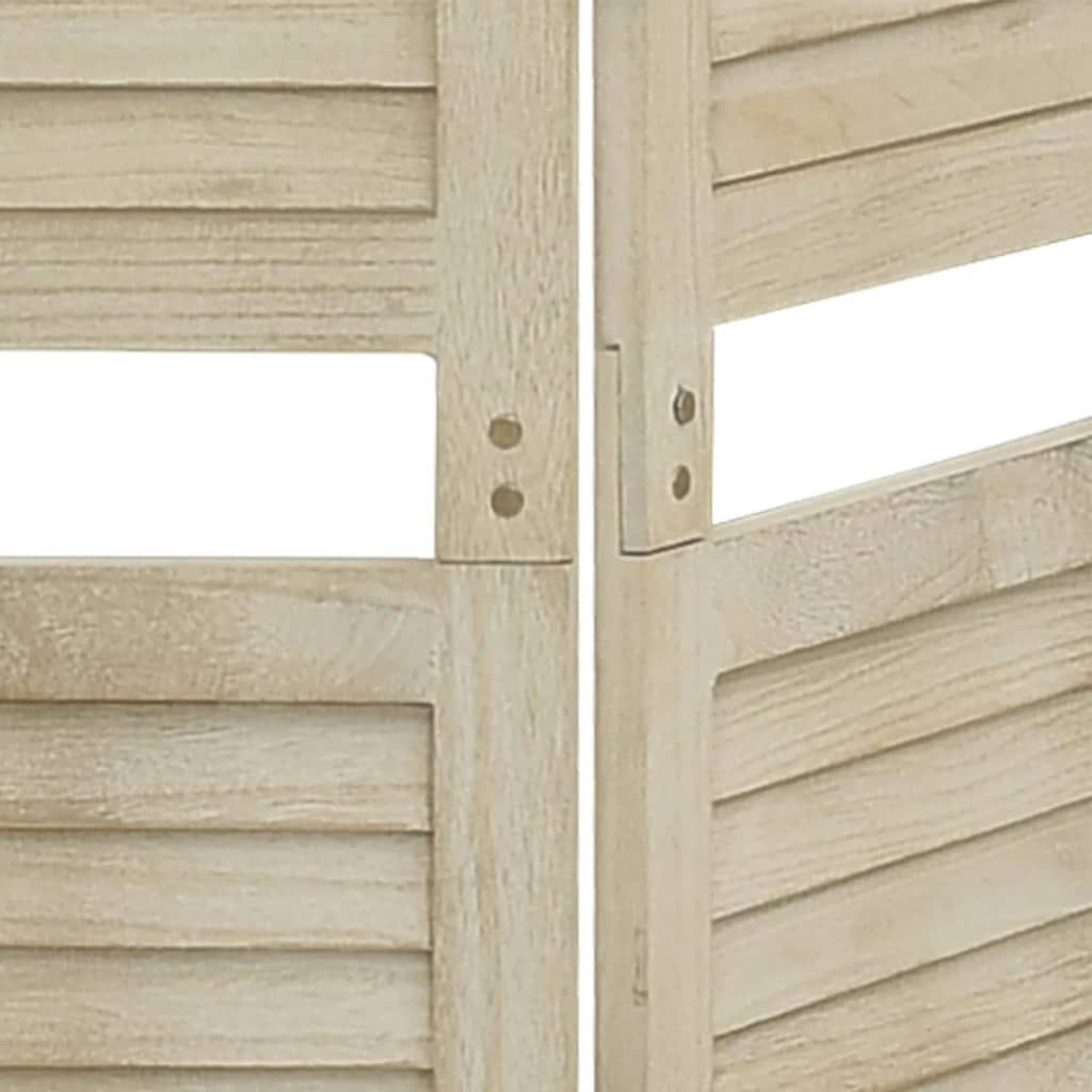 Divisorio a 5 Pannelli 175 x 165 cm Legno Massello di Paulownia - homemem39