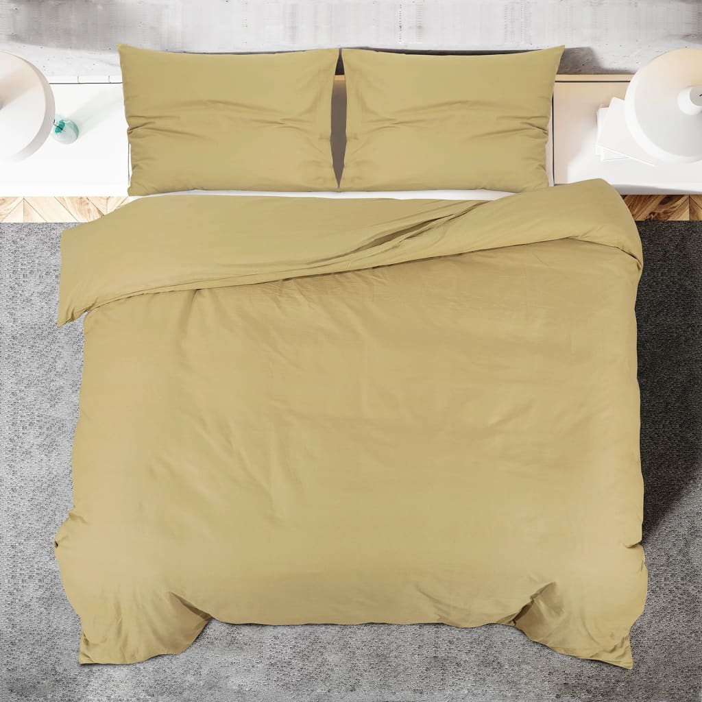 Set Copripiumino Tortora 225x220 cm in Microfibra Leggera