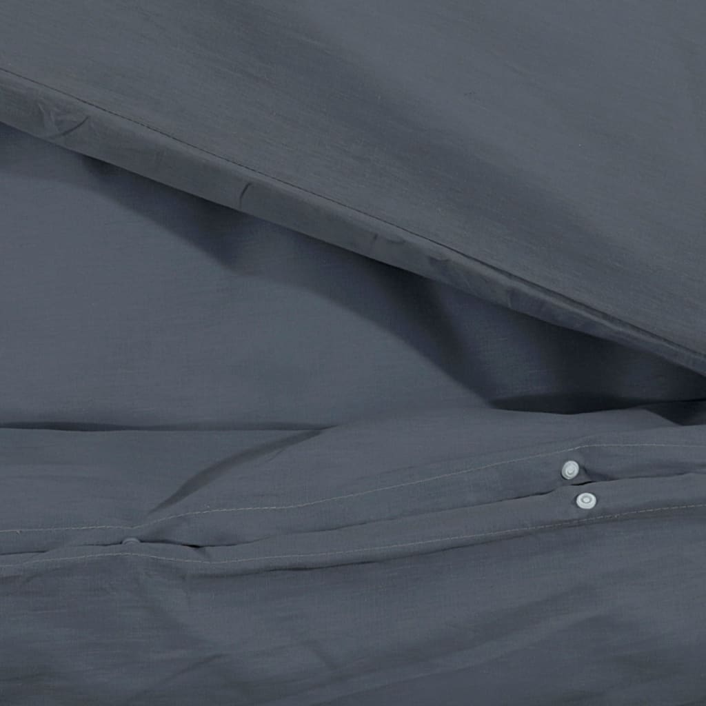 Set Copripiumino Antracite 240x220 cm in Cotone | homemem39