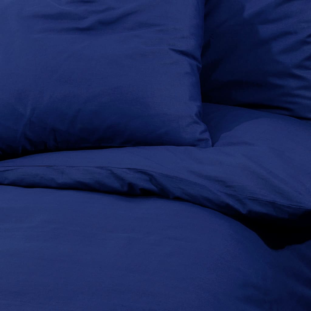 Set Copripiumino Blu Marino 260x220 cm in Cotone