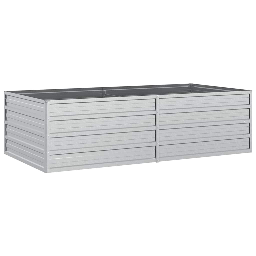 Letto Rialzato Giardino 160x80x45 cm in Acciaio Zincato Argento - homemem39