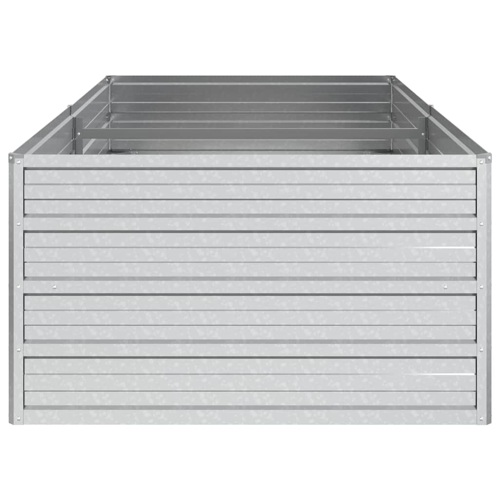Letto Rialzato Giardino 160x80x45 cm in Acciaio Zincato Argento - homemem39