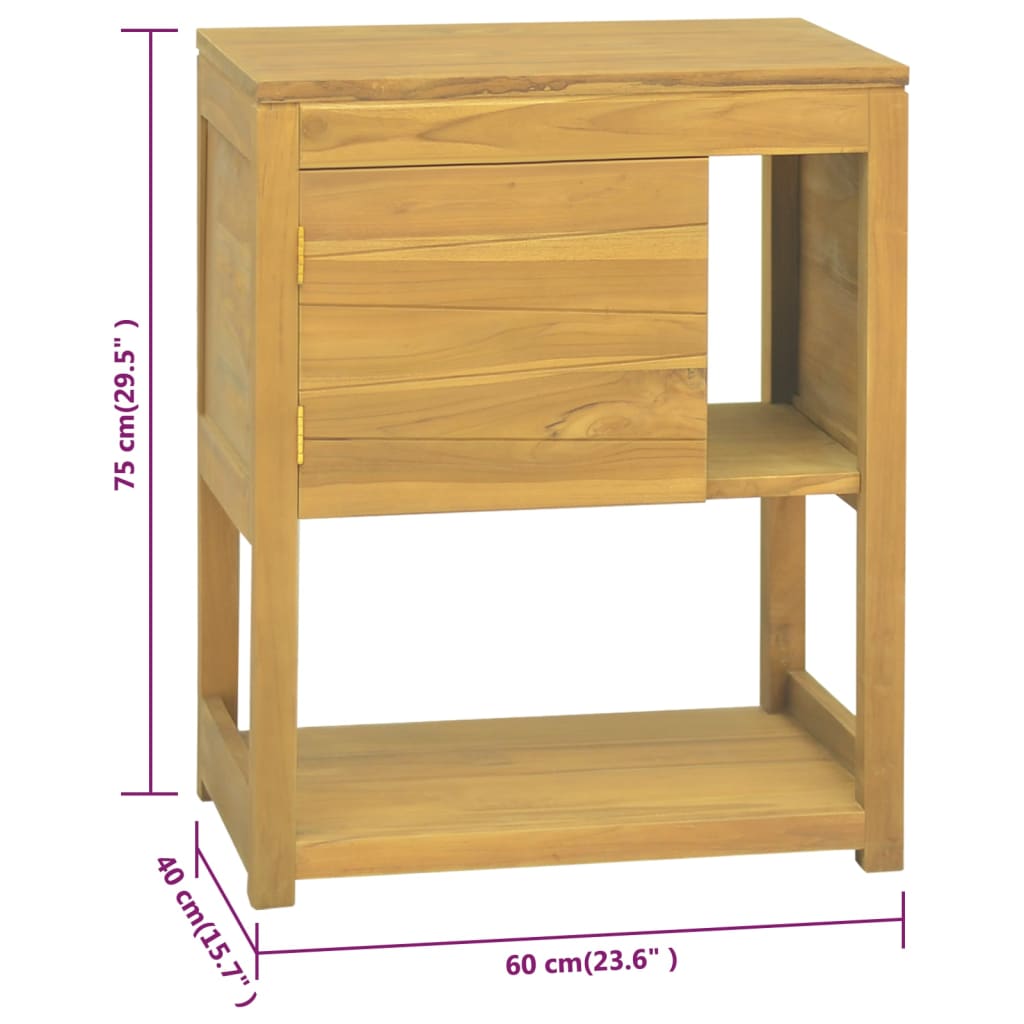 Mobile da Bagno 60x40x75 cm in Legno Massello di Teak | homemem39