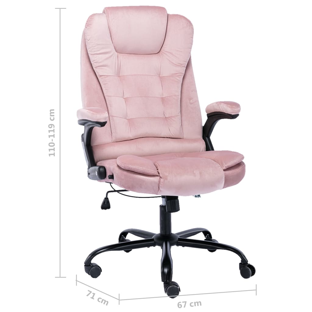 Sedia da Ufficio Rosa in Velluto | homemem39