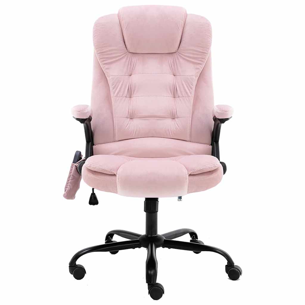 Sedia da Ufficio Massaggiante Rosa in Velluto - homemem39