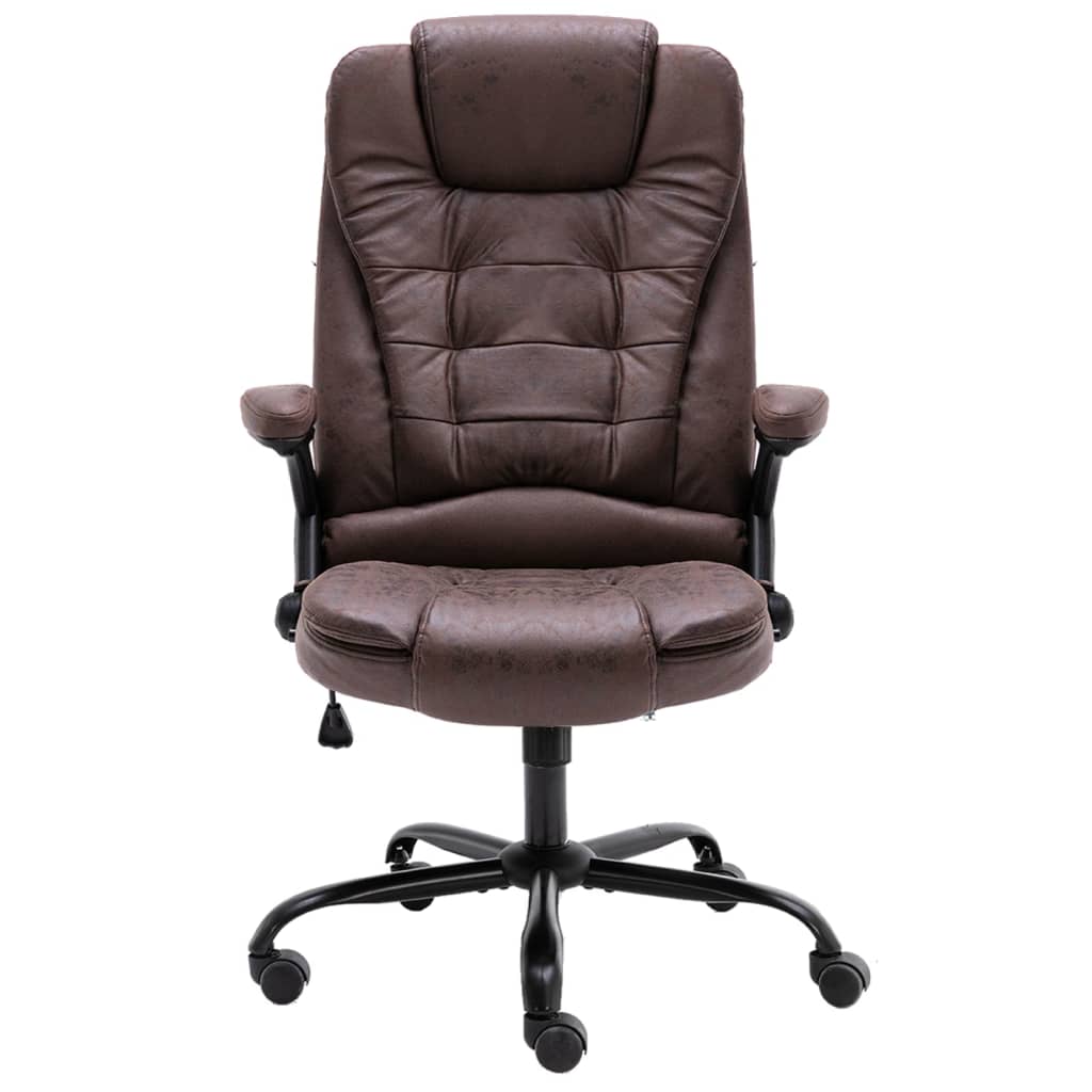 Sedia da Ufficio Marrone Scuro in Scamosciato - homemem39