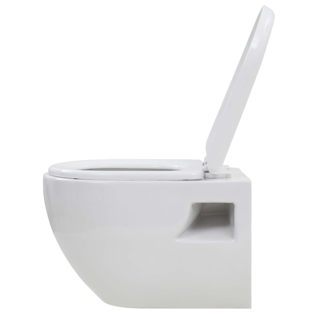 WC Sospeso con Sciacquone Alto Nascosto in Ceramica