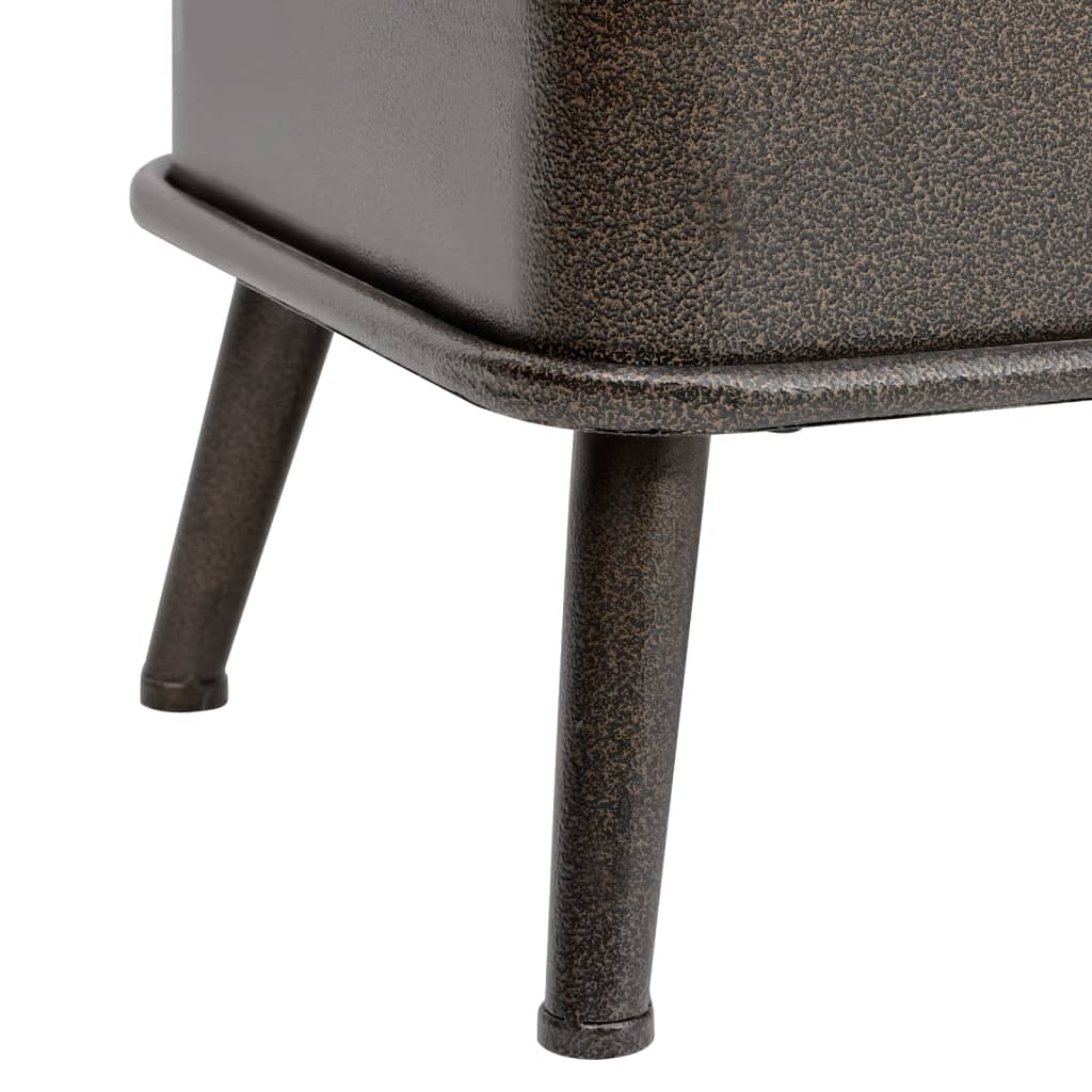 Cassapanca con Schienale 110 cm Nera in Similpelle - homemem39