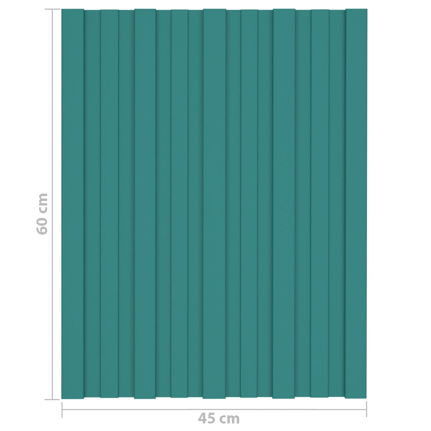 Pannello per tetto 36 pz Verde 60 x 45 cm Acciaio zincato - homemem39