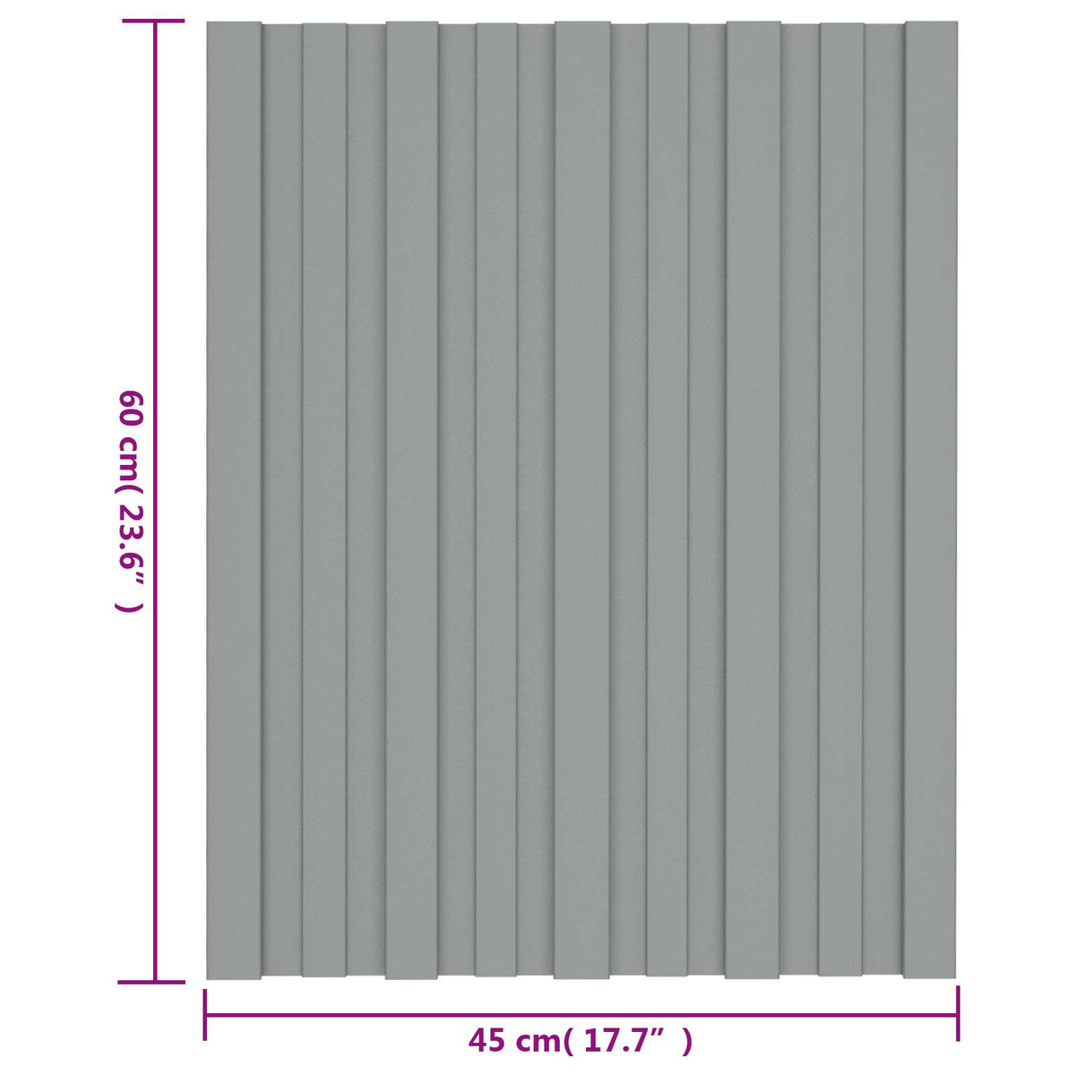 Pannello per tetto 12 pz Grigio 60 x 45 cm Acciaio zincato - homemem39