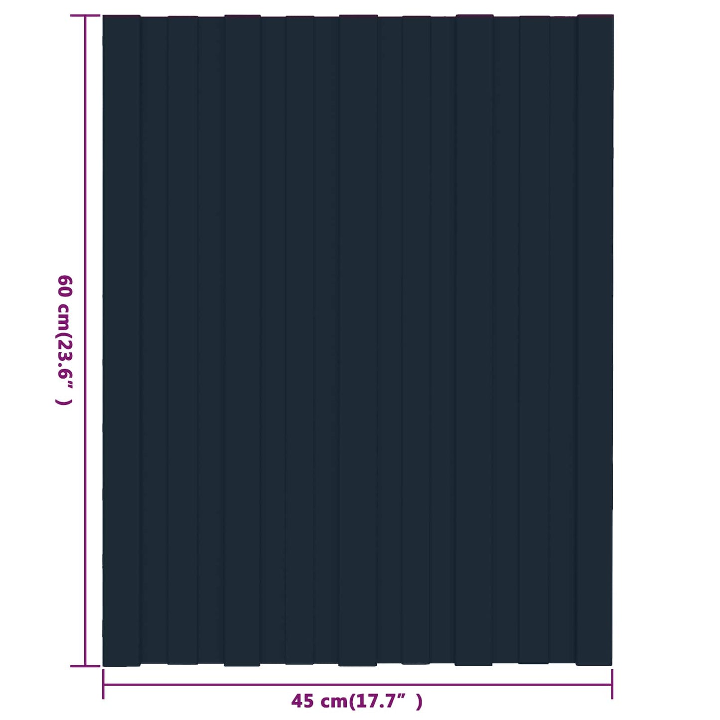 Pannello per tetto 12 pz Antracite 60 x 45 cm Acciaio zincato - homemem39