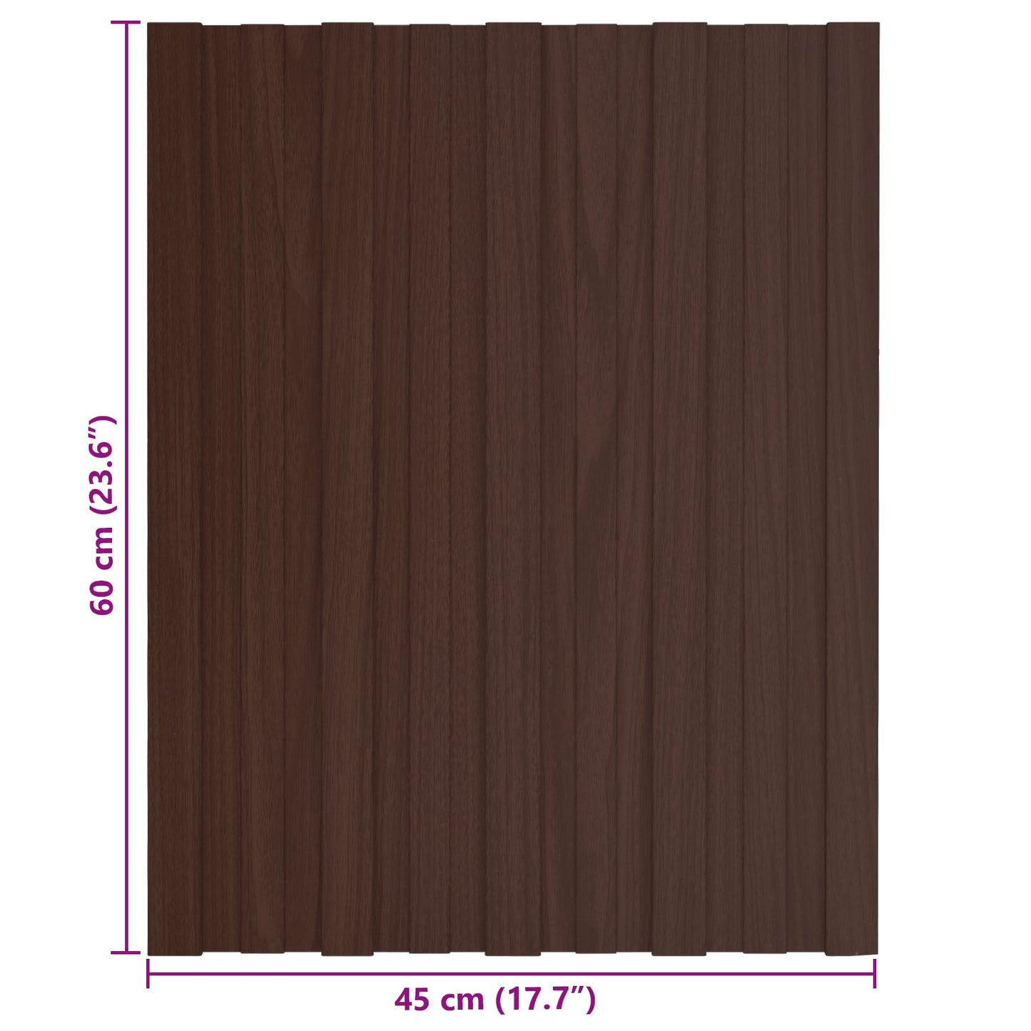 Pannello per tetto 12 pz Marrone 60 x 45 cm Acciaio zincato - homemem39