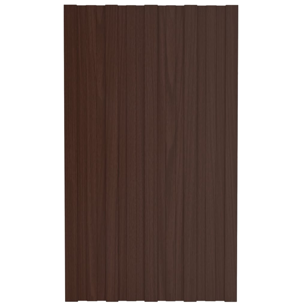 Pannelli da Tetto 36 pz in Acciaio Zincato Marrone 80x45 cm - homemem39