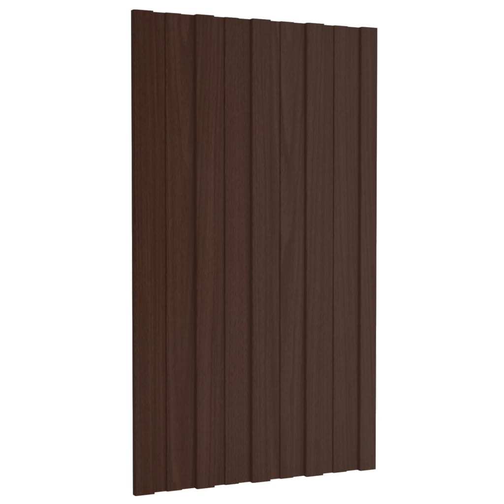 Pannelli da Tetto 36 pz in Acciaio Zincato Marrone 80x45 cm - homemem39