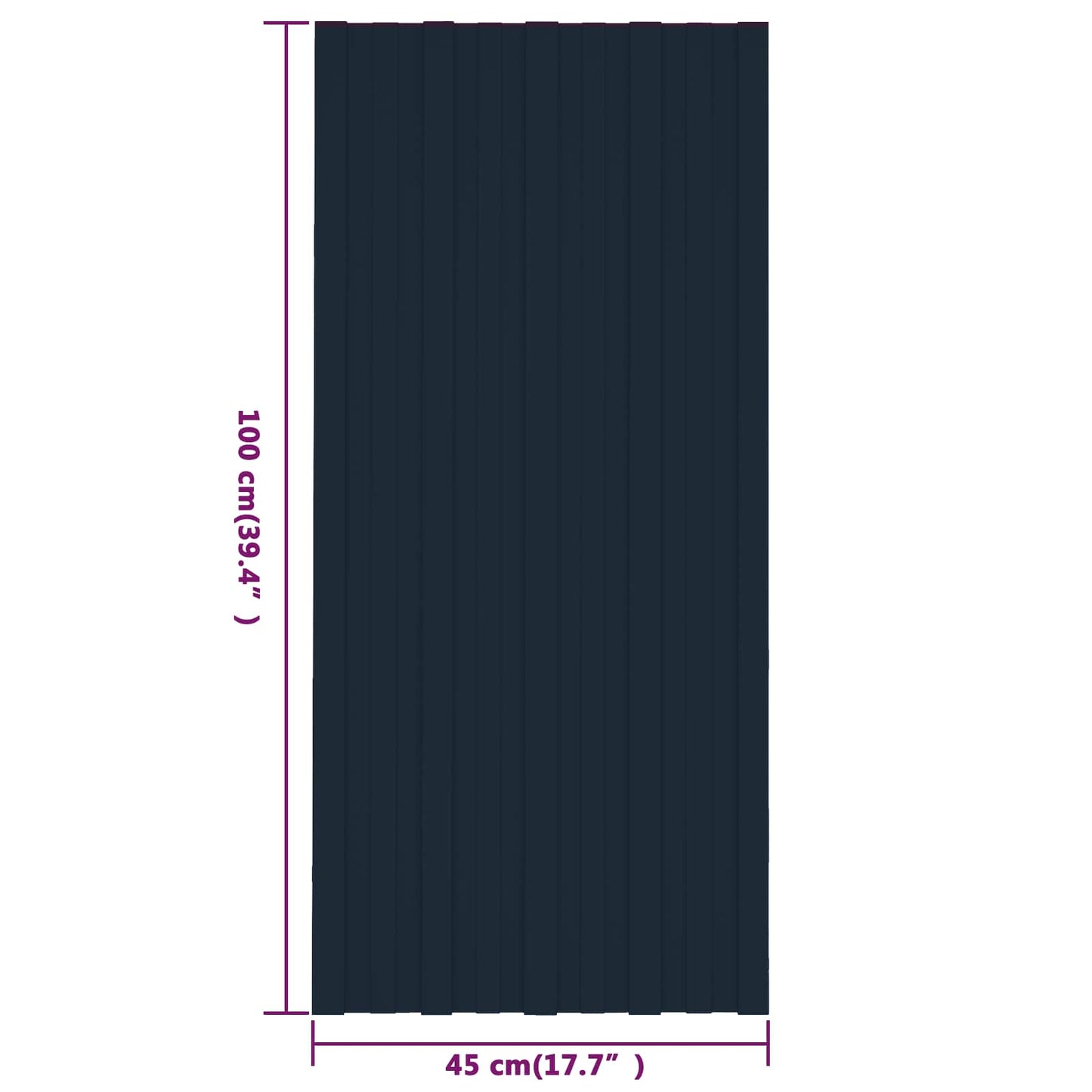 Pannello per tetto 12 pz Antracite 100 x 45 cm Acciaio zincato - homemem39