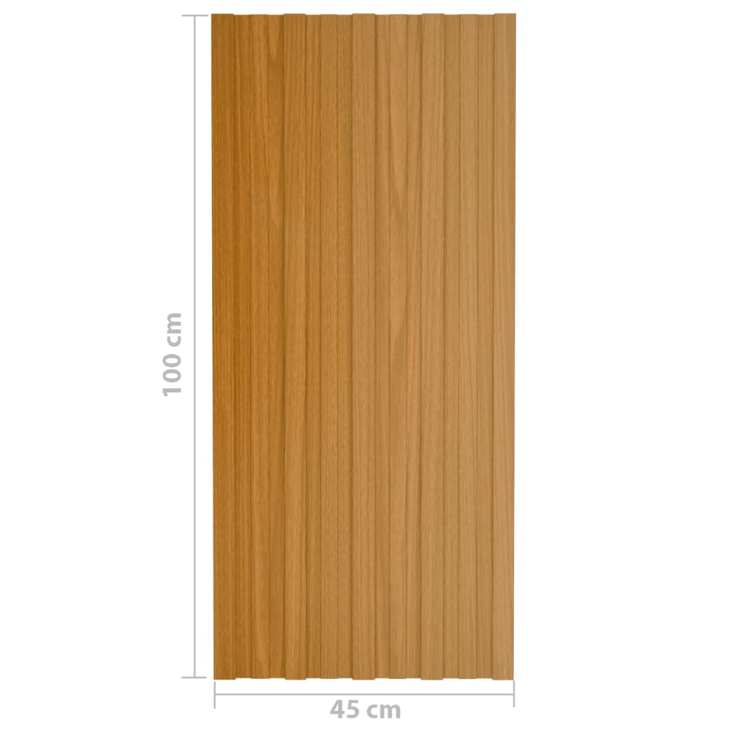 Pannelli da Tetto 12 pz in Acciaio Zincato Naturale 100x45 cm