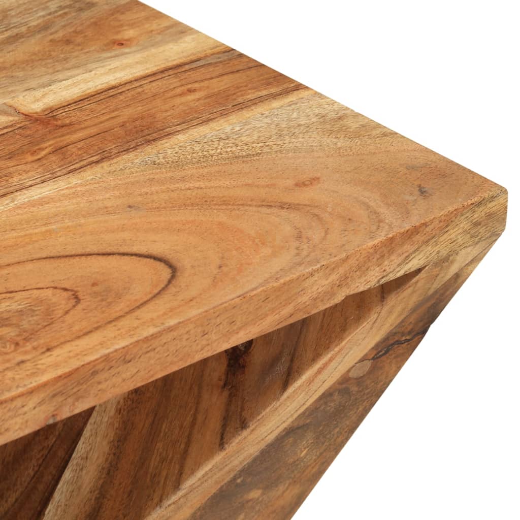 Tavolino 35x35x55 cm in Legno Massello di Acacia - homemem39