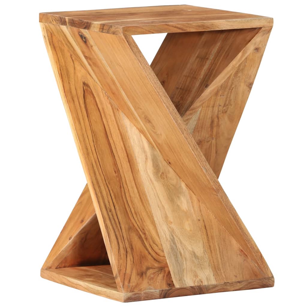 Tavolino 35x35x55 cm in Legno Massello di Acacia - homemem39
