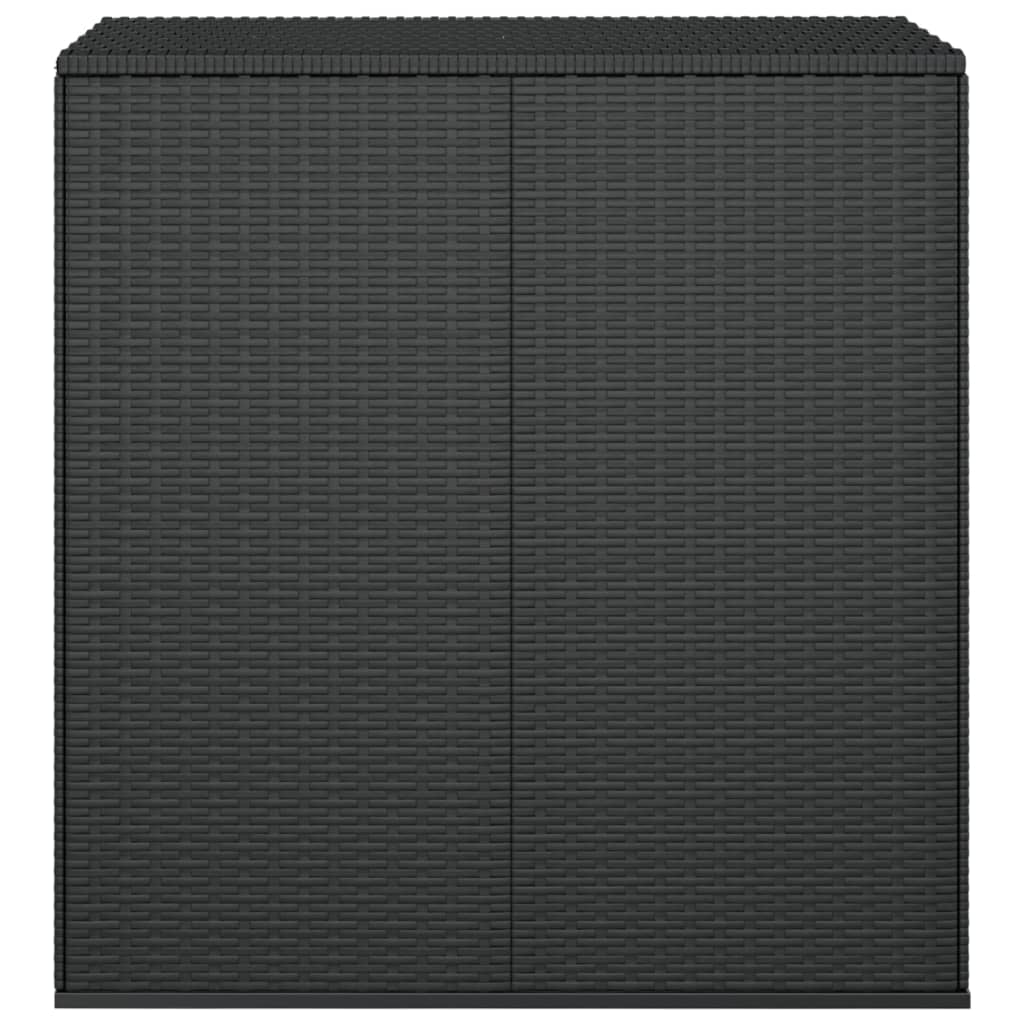 Contenitore Cuscini da Giardino Rattan PE 100x49x103,5 cm Nero - homemem39