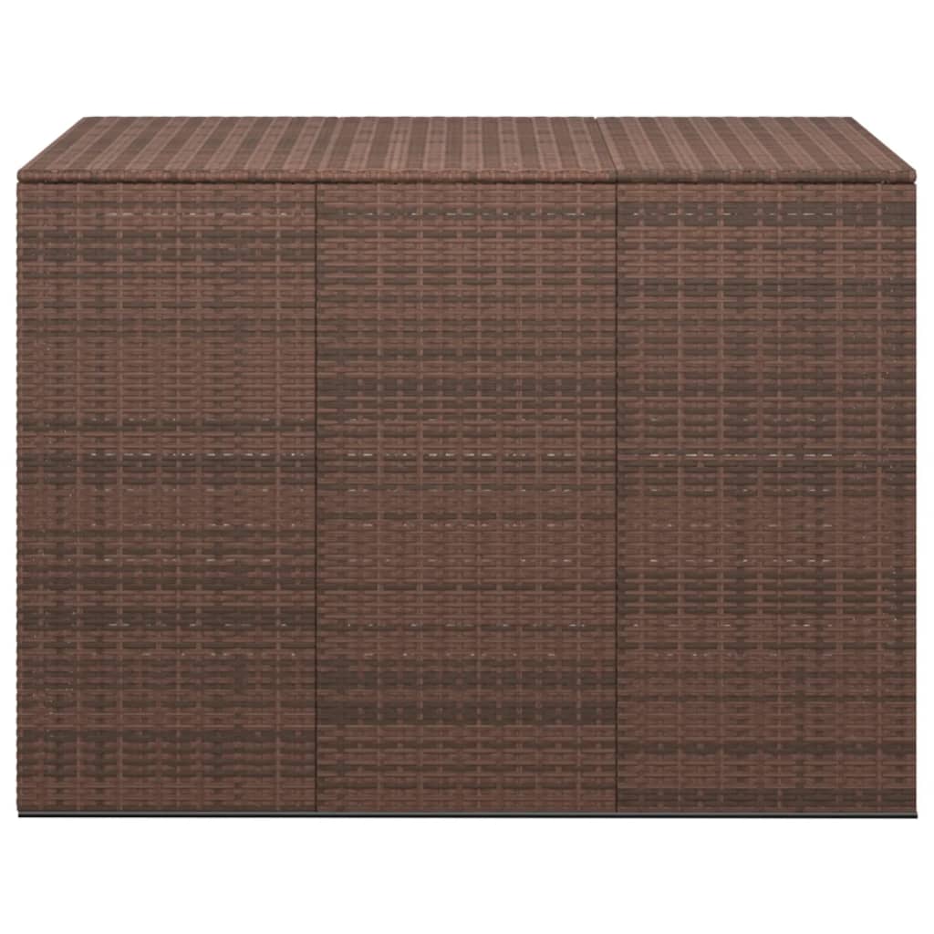 Contenitore da Giardino in Rattan PE 145x100x103 cm Marrone - homemem39