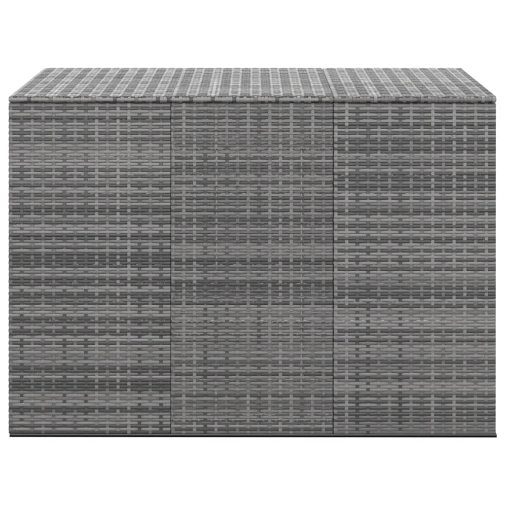 Contenitore da Giardino in Rattan PE 145x100x103 cm Grigio - homemem39