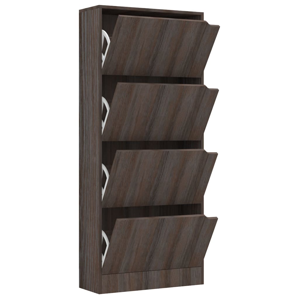 Scarpiera 4 Ante Grigio Rovere Sonoma 59x24x136cm Multistrato - homemem39
