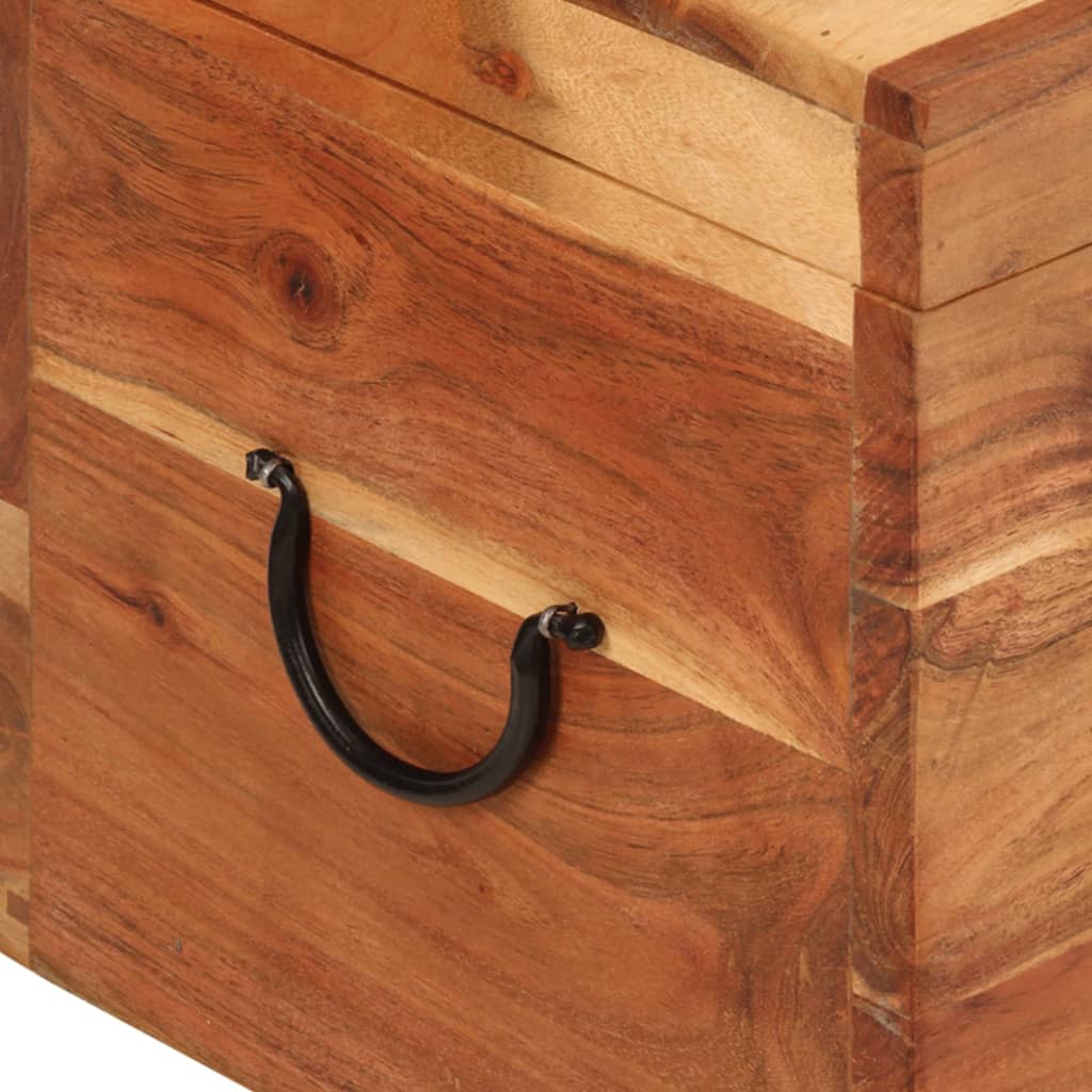 Contenitore Portaoggetti 39x28x31cm in Legno Massello di Acacia - homemem39