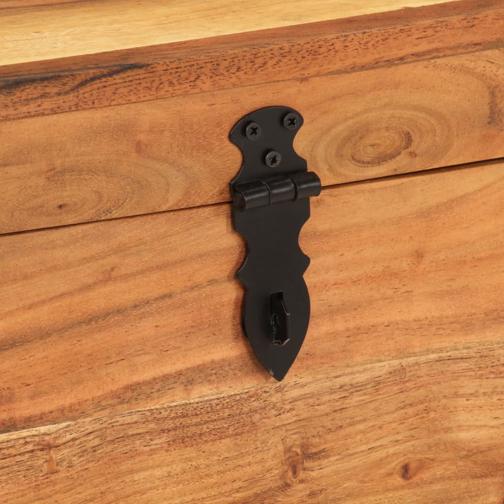 Contenitore Portaoggetti 39x28x31cm in Legno Massello di Acacia - homemem39