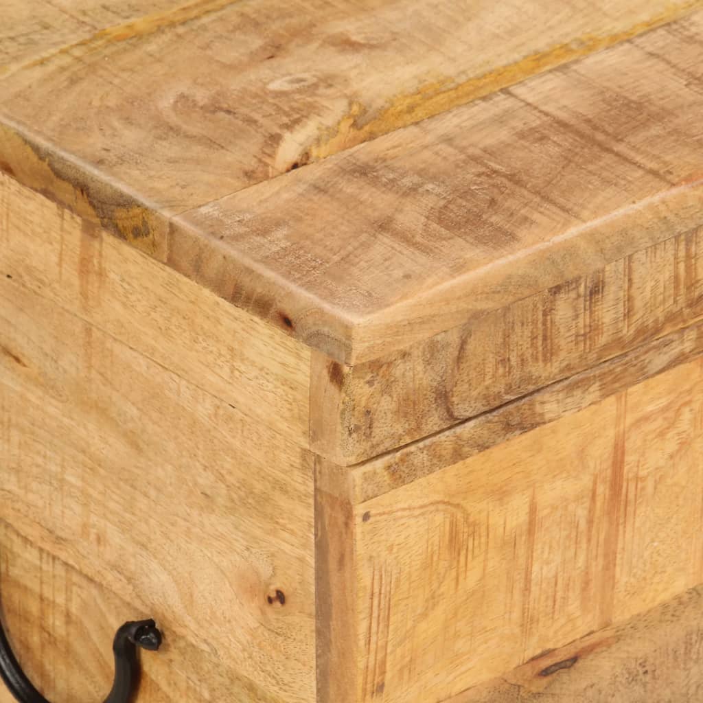 Contenitore Portaoggetti 39x28x31cm in Legno Massello di Mango - homemem39