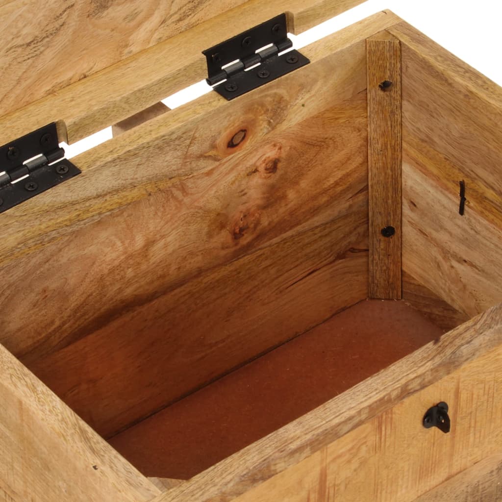 Contenitore Portaoggetti 39x28x31cm in Legno Massello di Mango - homemem39