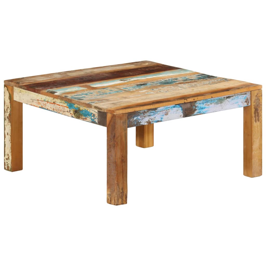 Tavolino da Salotto 80x80x40 cm in Legno Massello di Recupero | homemem39