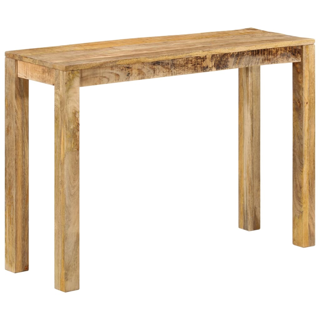 Tavolo Consolle 110x35x76 cm in Legno Massello di Mango Grezzo | homemem39