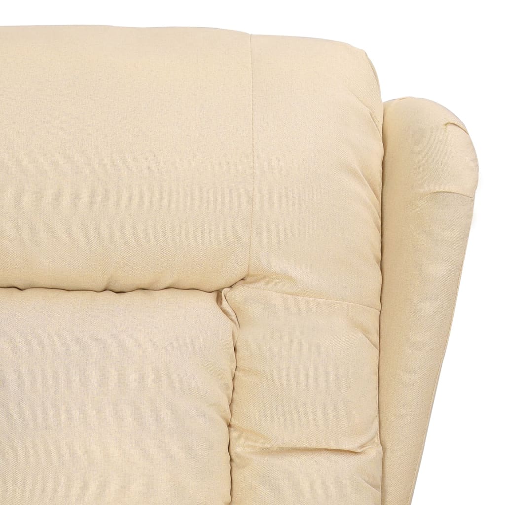 Poltrona Reclinabile in Tessuto Crema