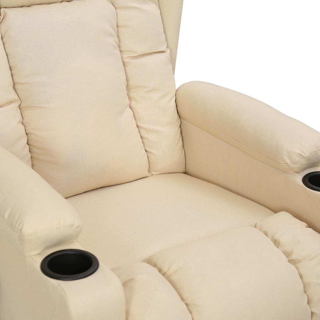 Poltrona Reclinabile in Tessuto Crema