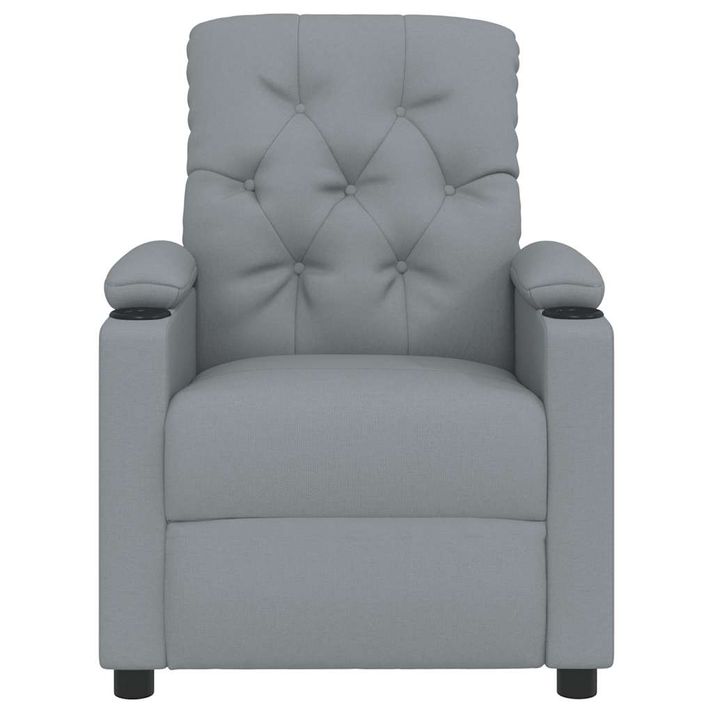 Poltrona Reclinabile in Tessuto Grigio Chiaro - homemem39