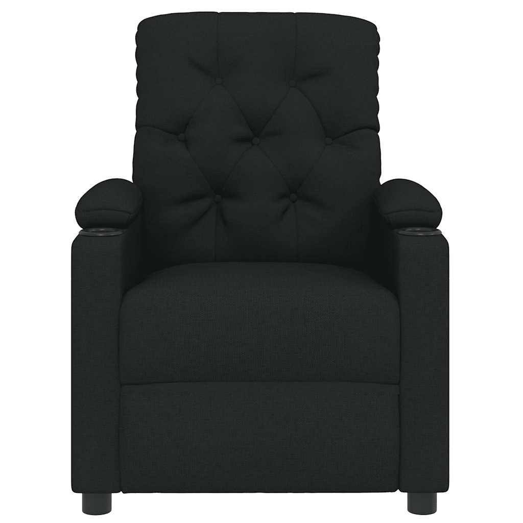 Poltrona Reclinabile in Tessuto Nero - homemem39