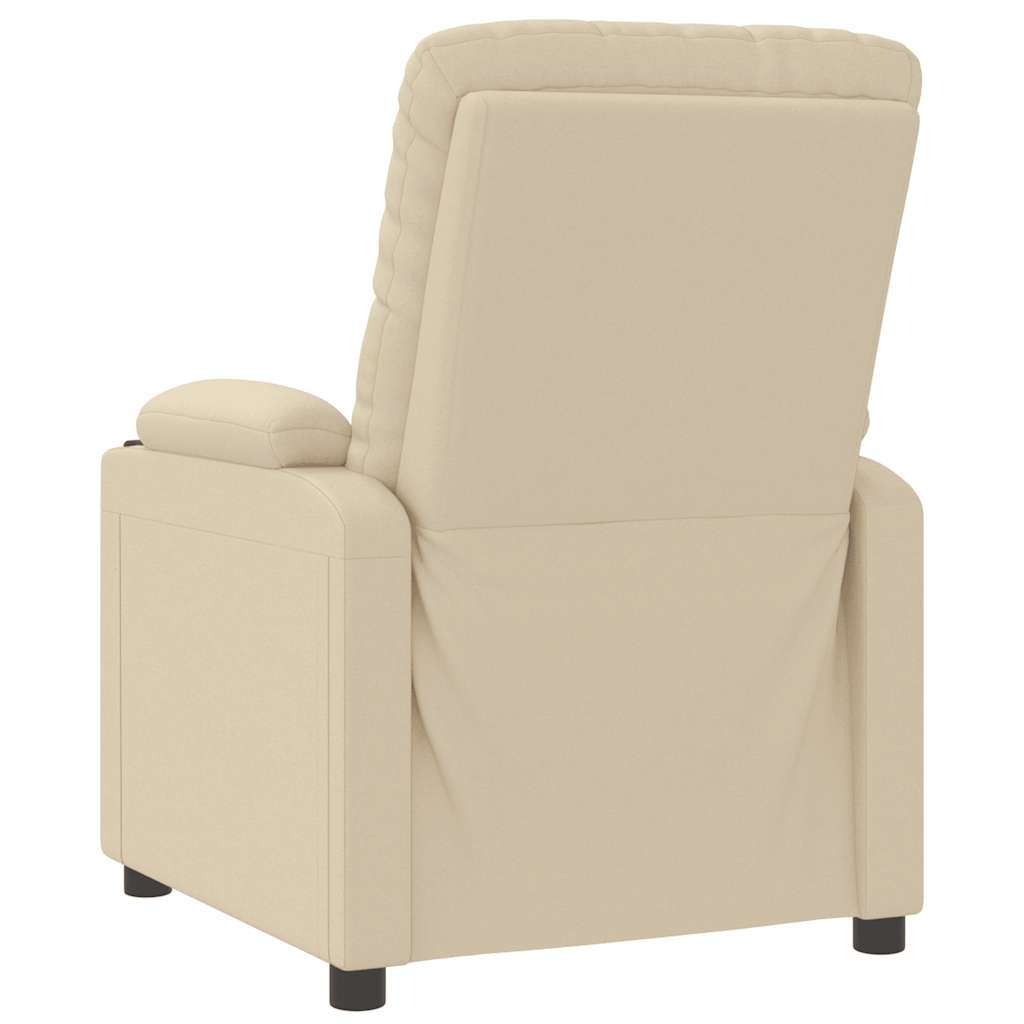 Poltrona Reclinabile in Tessuto Crema - homemem39