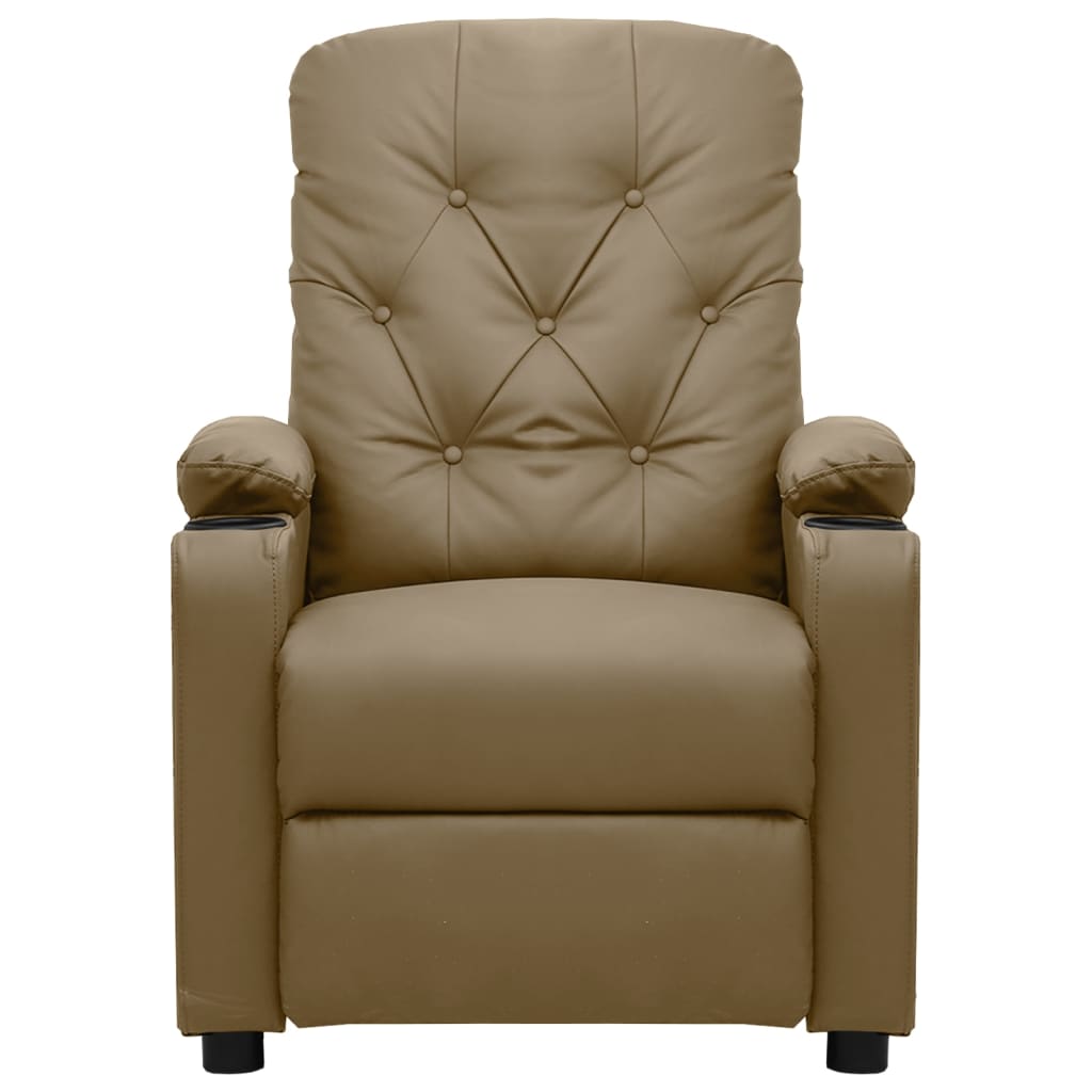 Poltrona Reclinabile Cappuccino in Similpelle - homemem39