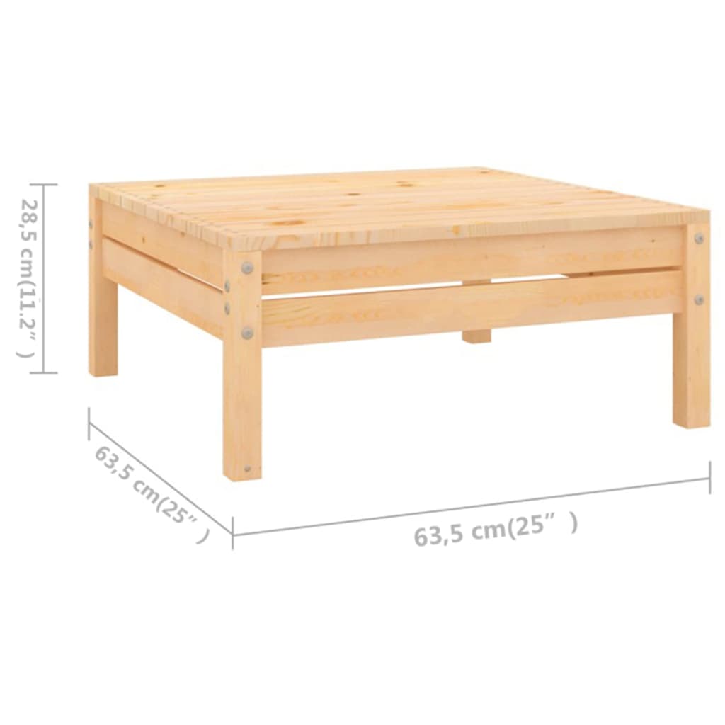 Set Salotto da Giardino 9 pz in Legno Massello di Pino | homemem39
