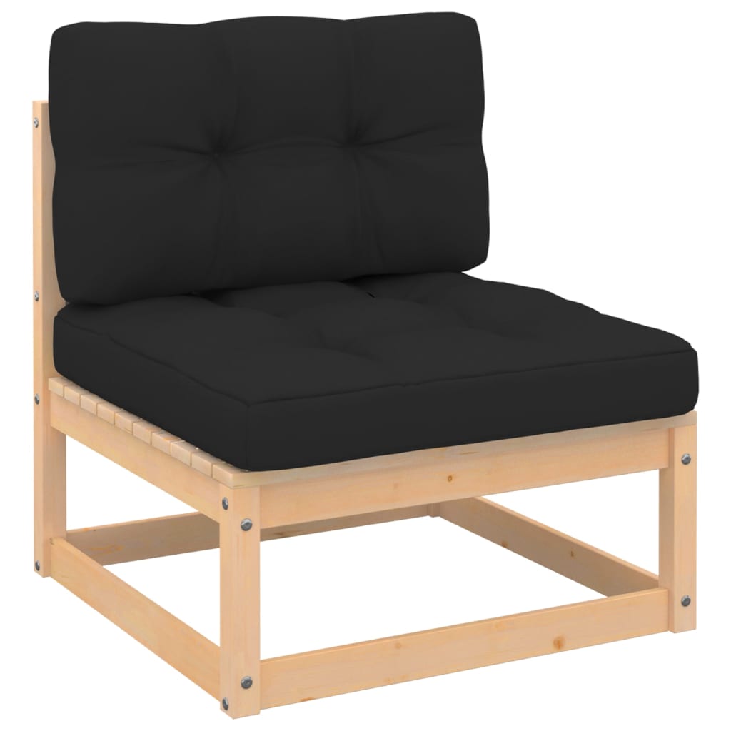 Set Divani Giardino 6 pz con Cuscini in Legno Massello di Pino - homemem39