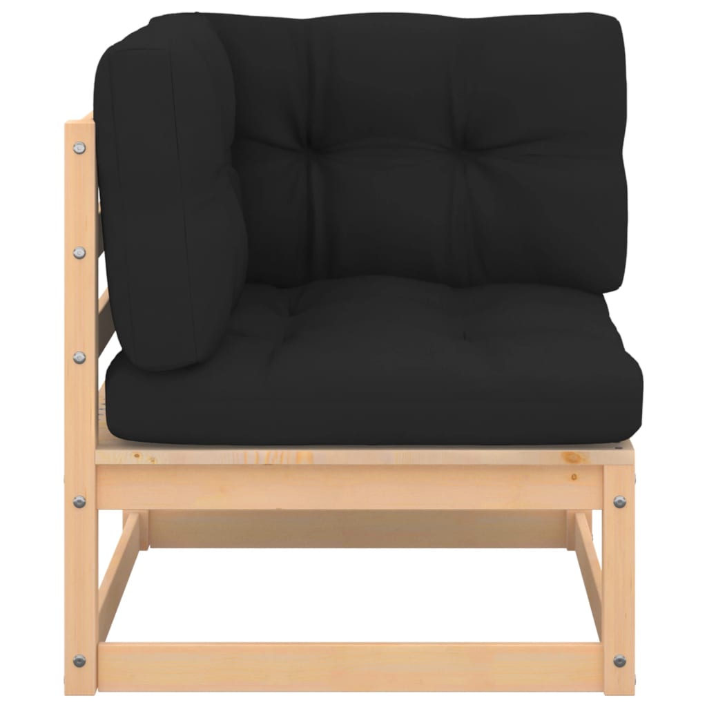 Set Divani Giardino 6 pz con Cuscini in Legno Massello di Pino - homemem39