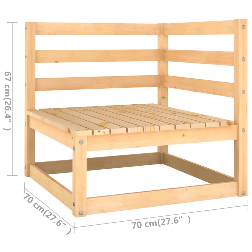Set Divani Giardino 6 pz con Cuscini in Legno Massello di Pino - homemem39