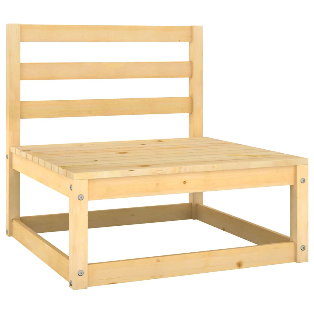 Set Salotto Giardino 7 pz Cuscini Antracite Legno Massello Pino - homemem39