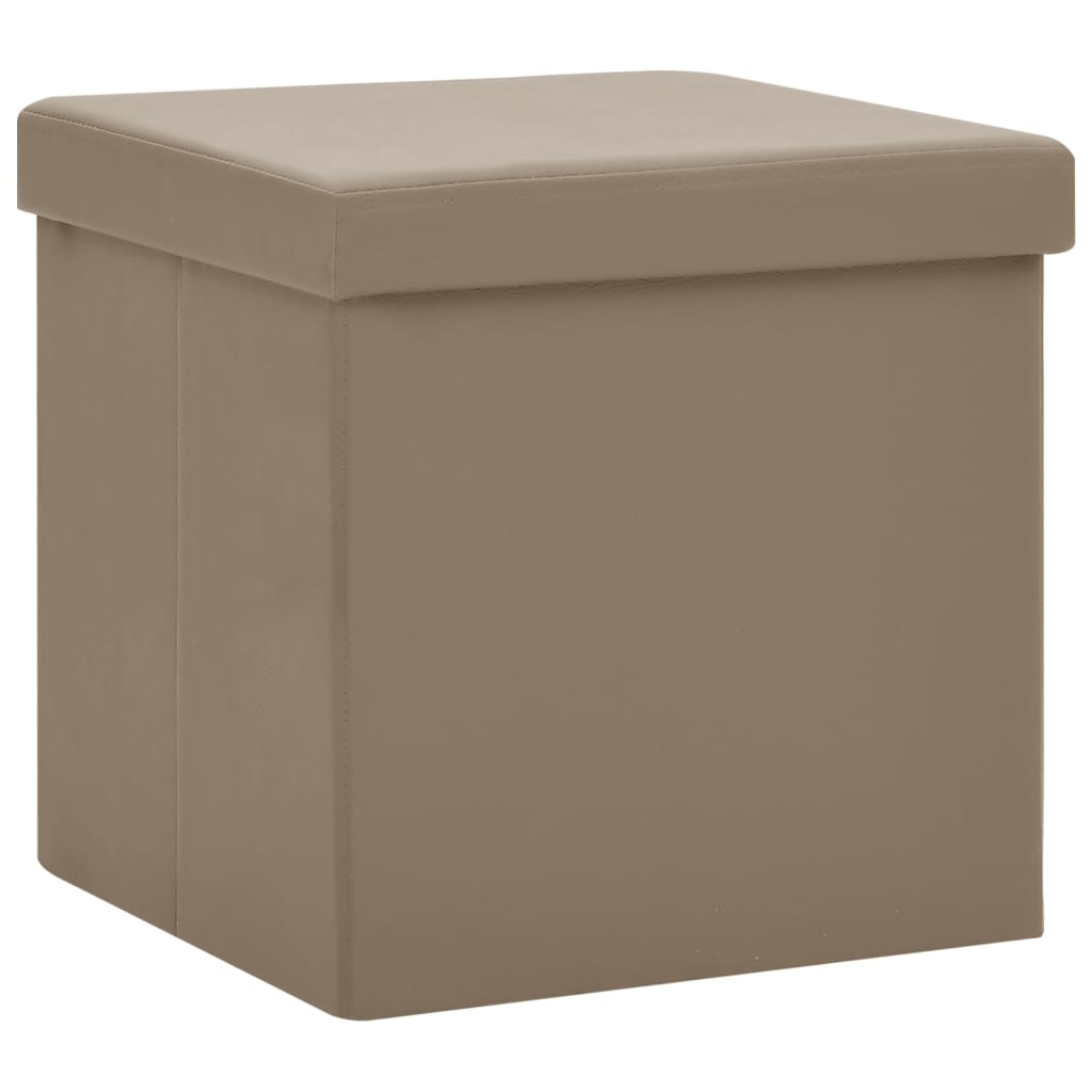 Sgabello con Contenitore Pieghevole Cappuccino in PVC - homemem39