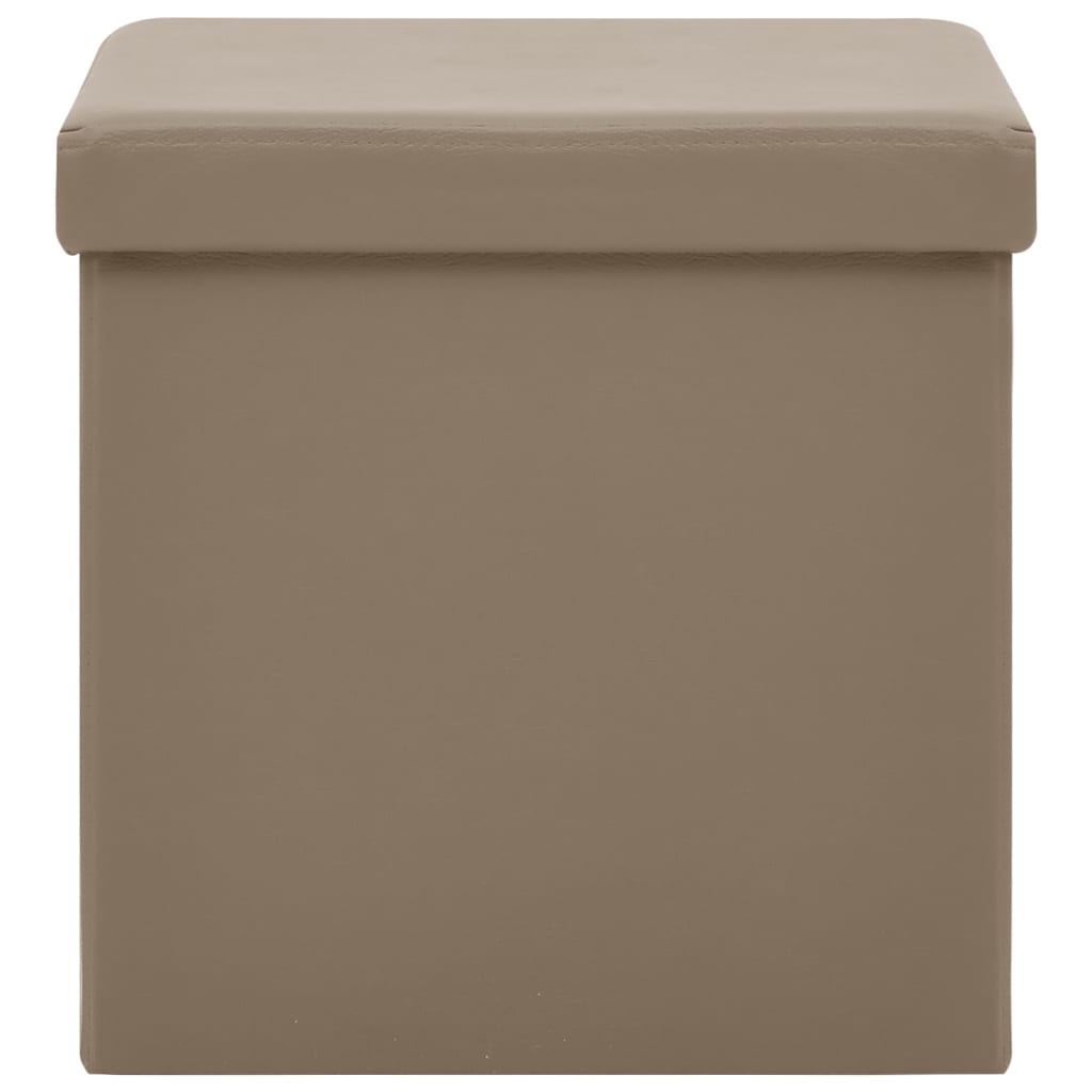 Sgabello con Contenitore Pieghevole Cappuccino in PVC - homemem39